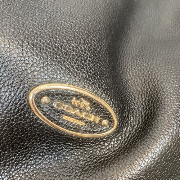 Coach Women's Scout Black Pebble Leather Hobo Bag - Picture 11 of 12